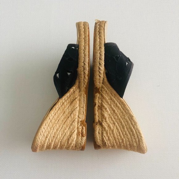 hype Wedges Espadrille Sandals in Black Size 5-1/2 - Picture 6 of 14